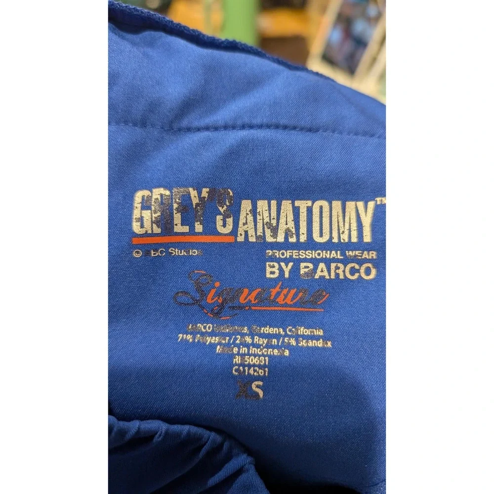 Lot of 2Greys Anatomy By Barco size XS Navy Blue and Royal Blue Scrub Pants 0111